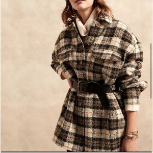Banana Republic Oversized Italian Boucle Shirt Jacket - Small (NWOT)